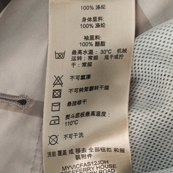 Burberry Brit Grey Check Taffeta Packable Belted Trench Coat - Picture 14 of 14